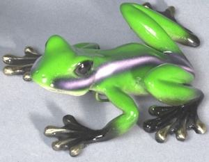 Lime-Green Lola Bronze Frog by Barry Stein