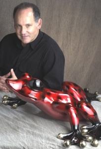 3 Foot large Alysa Frog by Barry Stein