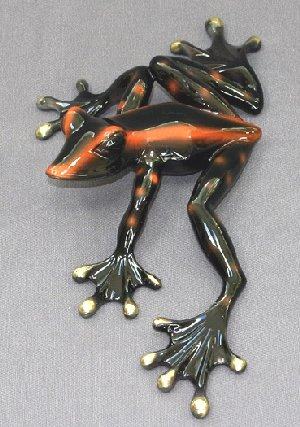 Black Slider Bronze Frog by Barry Stein