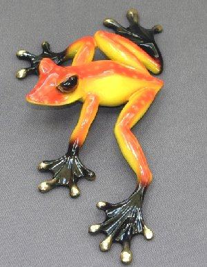 Fire Slider Frog Bronze Sculpture by Barry Stein