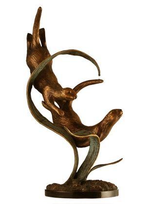 Sea Otters Sculpture 31643