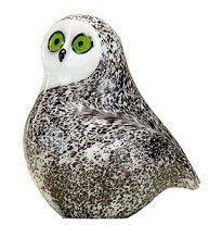 Orient and Flume Snowy Owl Glass Sculpture