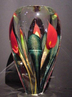 Calla Lily Vase, Red