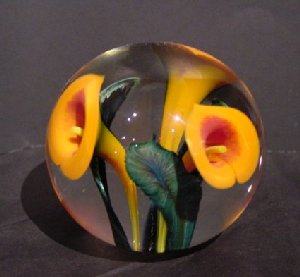 Calla Lily Paperweight, Orange