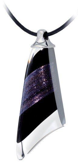 Mats Jonasson Silver Shadow Crystal Necklace