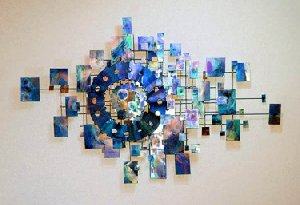Blue Gears Wall Sculpture