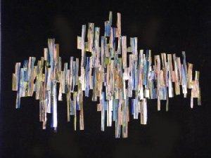 Corrugated Chrome Wall Sculpture
