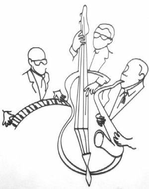 Jazz Trio Standards 1 metal Wallsculpture