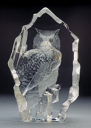 Mats Jonasson Crystal Limited Edition Eagle Owl, 299 pcs - MJ 13304