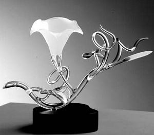 Morning Glory Flower Glass Sculpture
