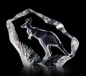 Kangaroo-Miniature Crystal Etching by Mats Jonasson- MJ 88141