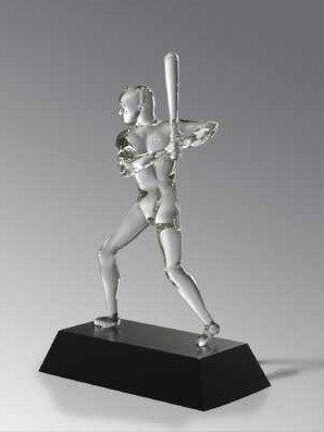 Baseball Player Glass Sculpture - Special order