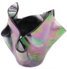 Serviente Glass Black Pearlescent Vase small