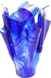 Serviente Glass Cobalt Blue Vase, large