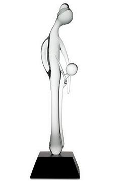 Mother and Child Glass Sculpture