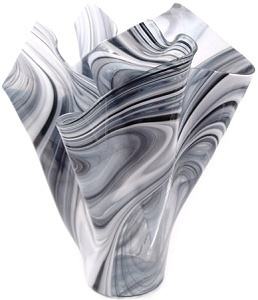 Serviente Glass Black and White Vase, large