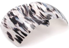 Serviente Glass Black Dap Arch Dish