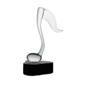 Single Eights Note Glass Sculpture