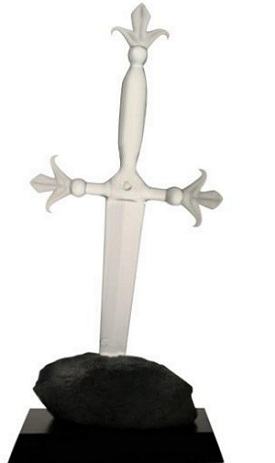Excalibur Glass Sculpture, in stone