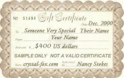 $400 US Gift Certificate