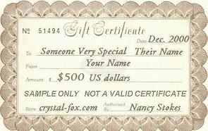 $500 US Gift Certificate