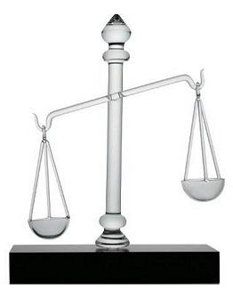 Scales Of Justice Glass Sculpture