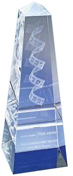Custom Laser Crystal Obelisk Award, suitable for 3D Design