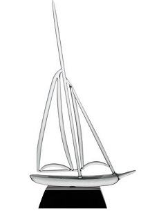 Frabel Studio - Sailboat Glass Outline Sculpture
