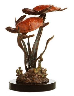 Lagoon Encounter Sea Turtles Sculpture 80081C