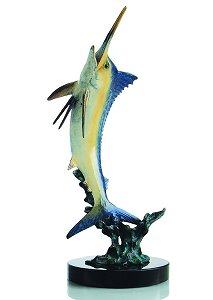 Excited Blue Marlin Sports Fishing Sculpture 80091