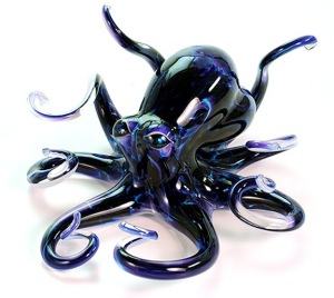 Twilight Hopko Glass Octopus Sculpture (please select size)