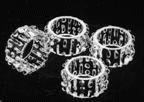 Napkin Rings, set of 6 - Glass Sculpture - Special order