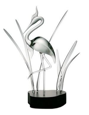 Frabel Studios Blue Heron Glass Sculpture