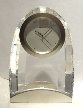 Swarovski small crystal clock with metal base