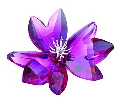 Dilicia, Fuchsia Rain Swarovski Crystal