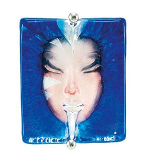 Mats Jonasson Morgana Blue Mask Wall Sculpture MJ-63026