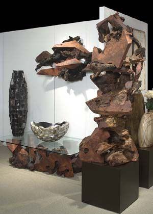 Phillips Collection Las Vegas Redwood Sculptures Display