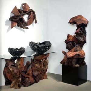 Phillips Collection Las Vegas Redwood Sculptures Display