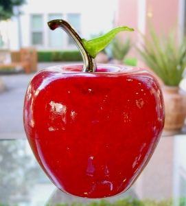 Glass Fruit, Red Apple, by Cliff Goodman