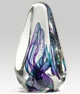 Infinity Art Glass Transparent Tetra Blue/Teal