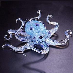 Lavender Tako Soul Glass Octopus Sculpture (please select size)