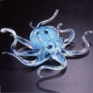 Blue Tako Soul Glass Octopus Sculpture (please select size)