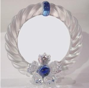 Swarovski Crystal Blue Flower Picture Frame - SALE