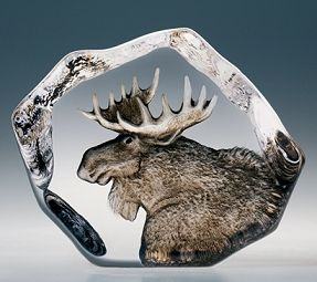 Moose-Etched Crystal by Mats Jonasson