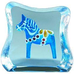 Dalecarlia Horse Blue, Miniature by Mats Jonasson
