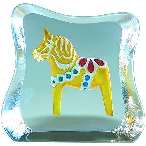 Dalecarlia Horse Yellow, Miniature  by Mats Jonasson