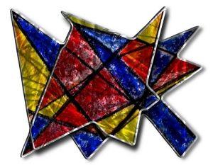 Acute Angles Abstract Art Metal Wall Panel