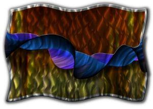 Winding Passage Abstract Metal Wall Design