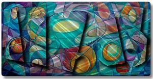 Dancing Dynamics Abstract Metal Wall Mural