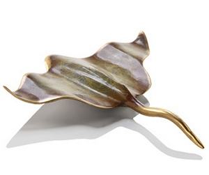 Single Sting Ray Bronze Sealife Paperweight Sculpture 80192
